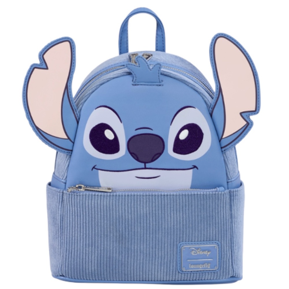 Loungefly Disney Lilo & Stitch Figural Stitch Corduroy Mini Backpack.